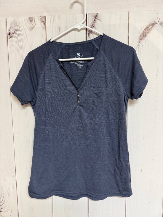 Kuhl Tops - KÜHL Women’s Short Sleeve Tencel Henley Medium Blue Heather EUC